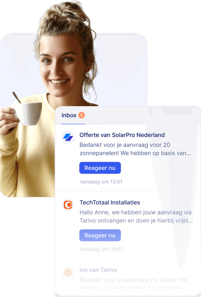 Ontvang offerte aanvragen via Tarivo